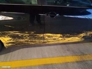 paint splatter on car